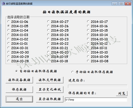 按日讀取溫濕度報(bào)警記錄儀數(shù)據(jù)