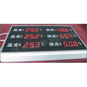 多路顯示溫濕度屏，可同時檢測不同地點溫濕度變化